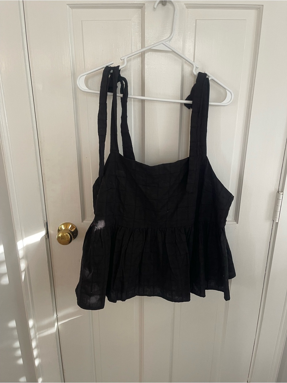 Women’s Black Peplum Tank Top